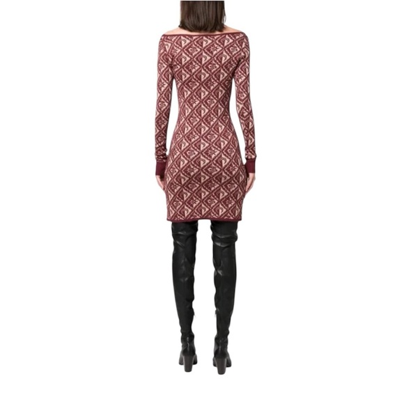 New Marine Serre Moon Diamond Jacquard Mini Dress Small S Celestial Fall Iconic - Picture 11 of 12